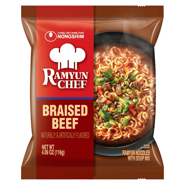 Nongshim Ramyun Chef Braised Beef manufacturer reference packaging