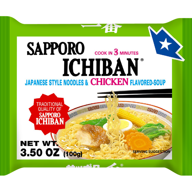 Sapporo Ichiban Chicken manufacturer reference packaging