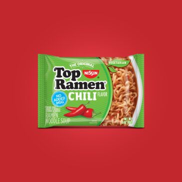 Nissin Top Ramen Chili manufacturer reference packaging